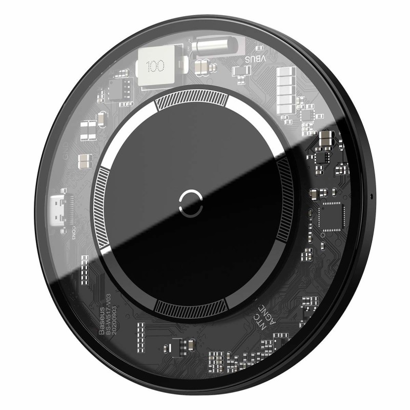 Бездротовий зарядний пристрій Baseus Simple Magnetic Wireless Charger(suit for IP12) Transparent
