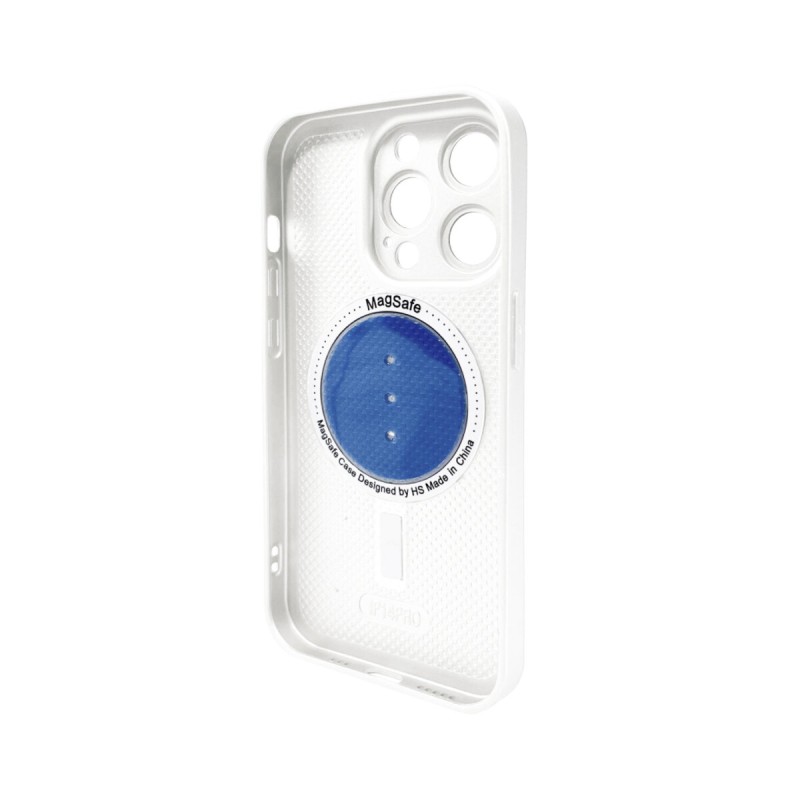 Чохол для смартфона AG Glass Matt Frame Color MagSafe Logo for Apple iPhone 15 Pro Max Pearly White