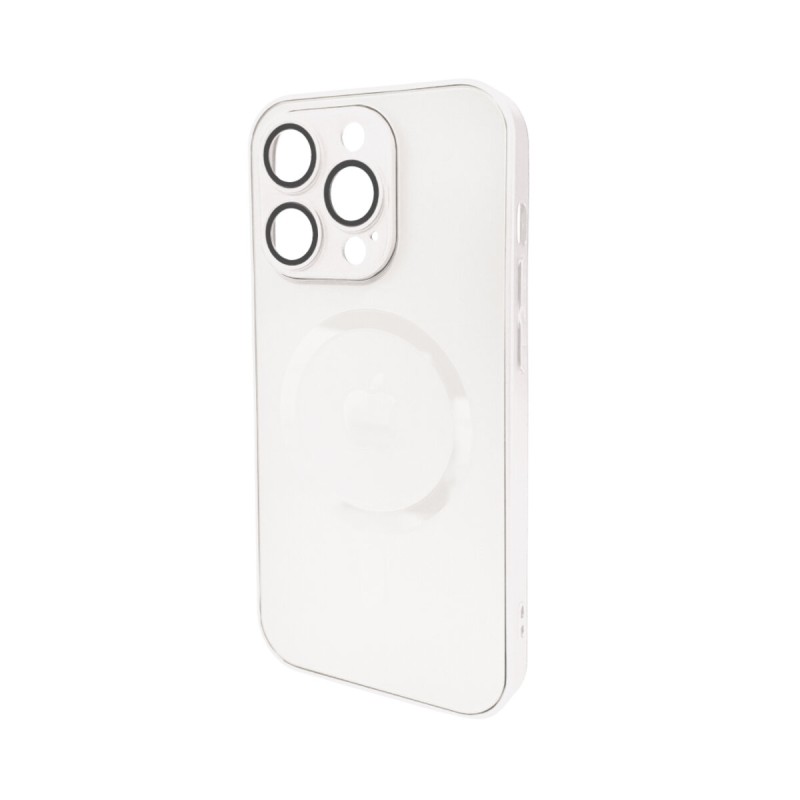 Чохол для смартфона AG Glass Matt Frame Color MagSafe Logo for Apple iPhone 15 Pro Max Pearly White
