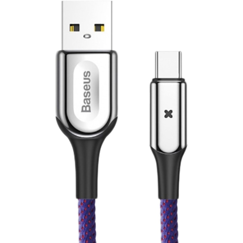 Кабель Baseus X-type Light Cable For Type-C 3A 1M Purple