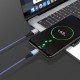 Кабель BOROFONE BU25 USB to Micro, 2.4A, 1.2m, nylon, aluminum connectors, light indicator, Blue