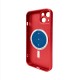 Чохол для смартфона AG Glass Matt Frame Color MagSafe Logo for Apple iPhone 13 Cola Red