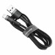 Кабель Baseus Cafule Cable USB For Lightning 2.4A 0.5m Gray+Black