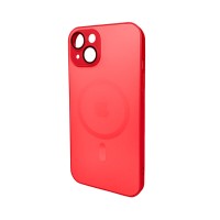 Чохол для смартфона AG Glass Matt Frame Color MagSafe Logo for Apple iPhone 14 Cola Red