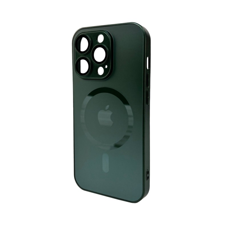 Чохол для смартфона AG Glass Matt Frame Color MagSafe Logo for Apple iPhone 14 Pro Cangling Green