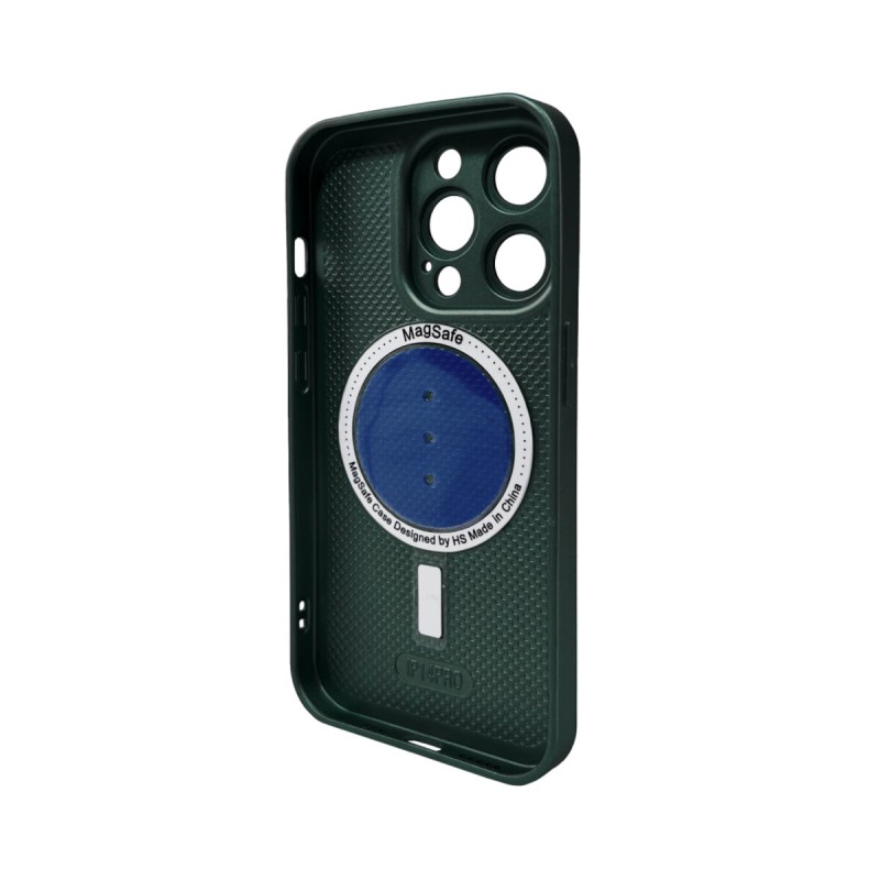 Чохол для смартфона AG Glass Matt Frame Color MagSafe Logo for Apple iPhone 14 Pro Cangling Green