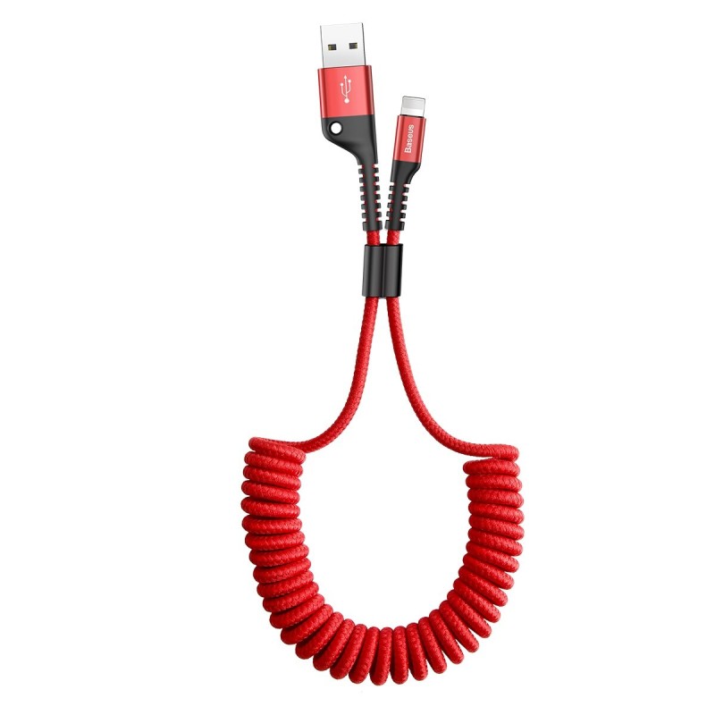 Кабель Baseus Fish Eye Spring Data Cable Red