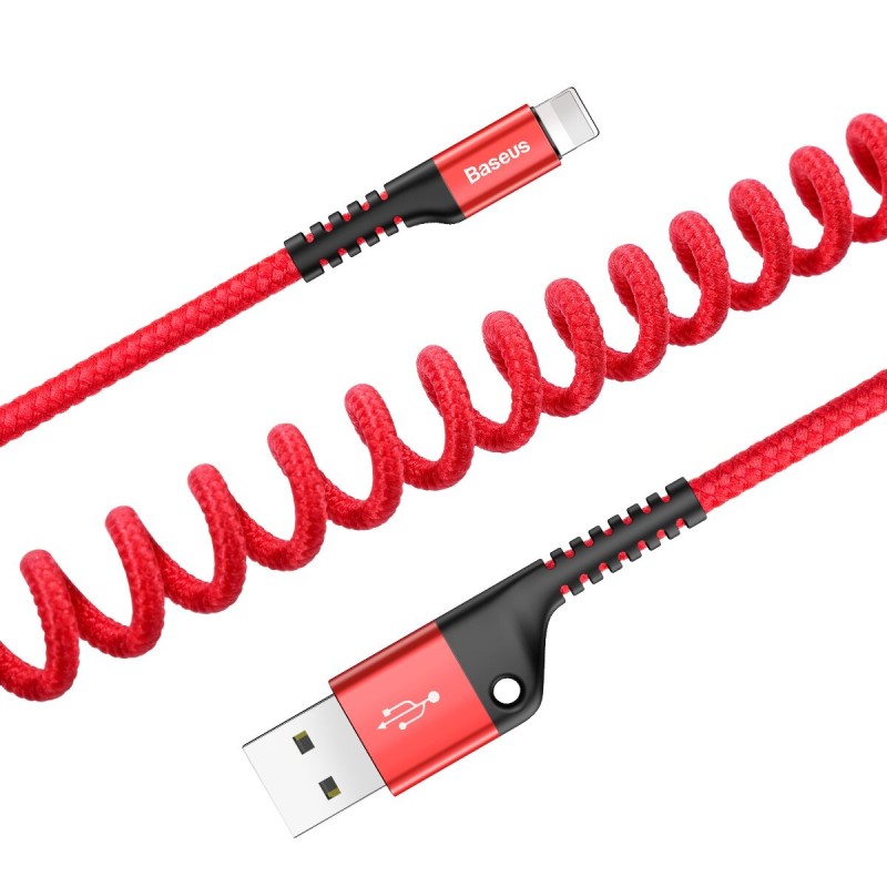Кабель Baseus Fish Eye Spring Data Cable Red