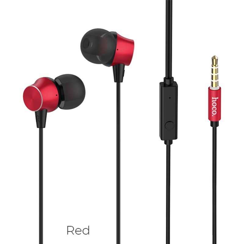 Навушники HOCO M51 Proper sound universal earphones with mic Red