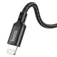 Кабель HOCO X14 Type-C to iP 3A, 20W, 3m, nylon, aluminum connectors, Black