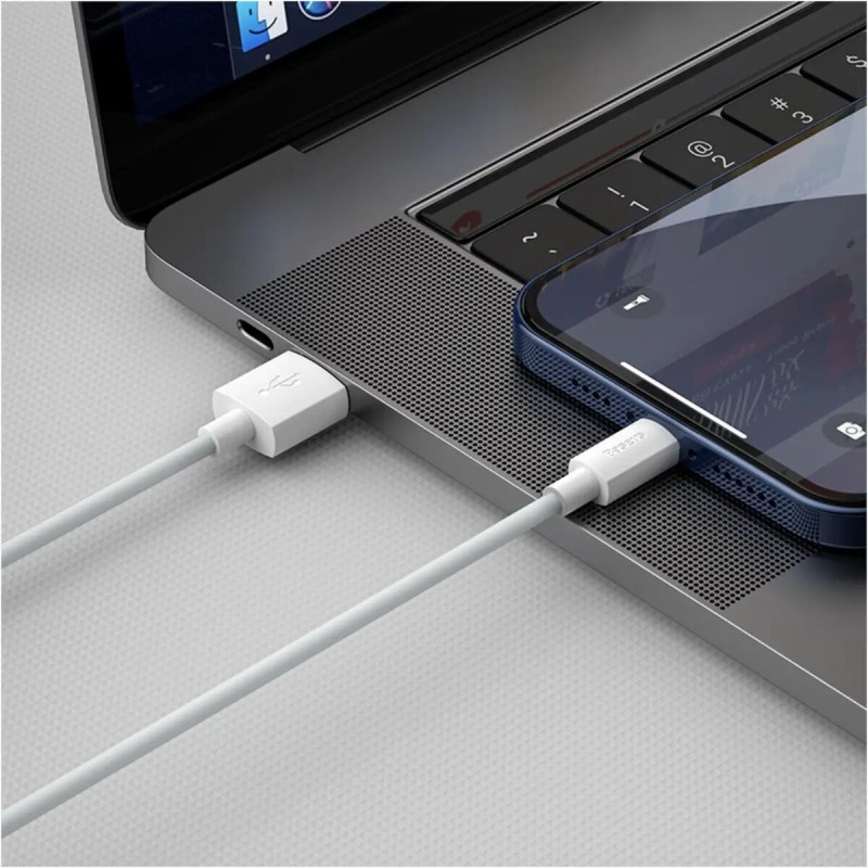 Кабель Baseus Simple Wisdom Data Cable Kit USB to iP 2.4A (2PCS/Set) 1.5m White