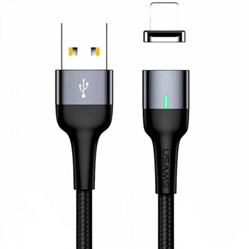 Кабель Usams US-SJ326 U28 Aluminum Alloy Magnetic Lightning  Cable 1m Tarnish