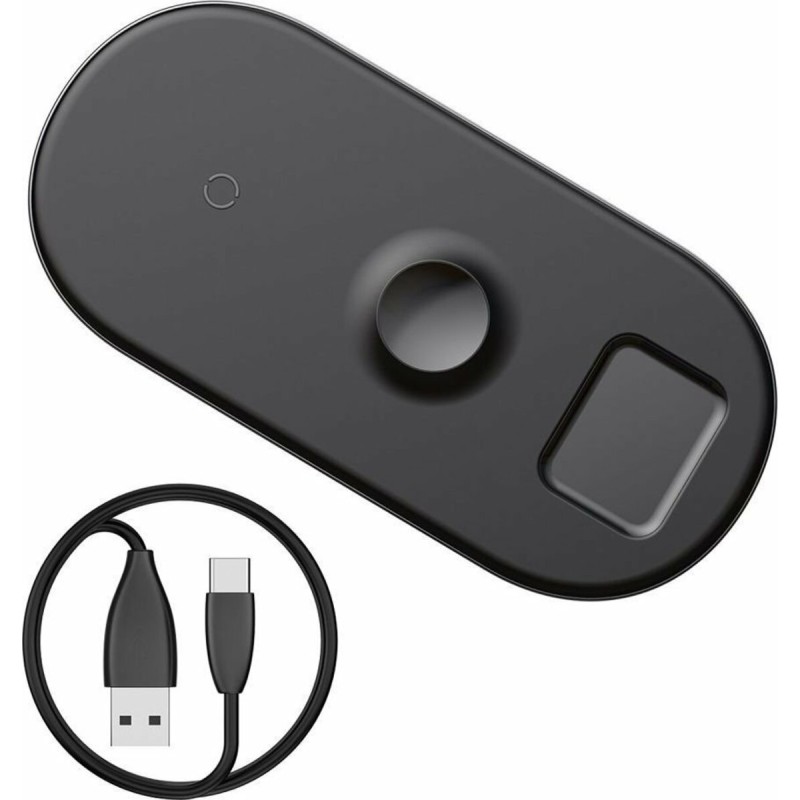 Бездротовий зарядний пристрій Baseus Smart 3in1 Wireless Charger For Phone+Watch+Pods (18W MAX) Black