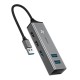 USB-Hub Baseus Cube USB to USB3.0*3+USB2.0*2 HUB Adapter Dark gray