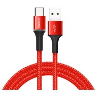 Кабель Baseus halo data cable USB For Type-C 2A 2m Red