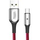 Кабель Baseus X-type Light Cable For Type-C 3A 1m Red