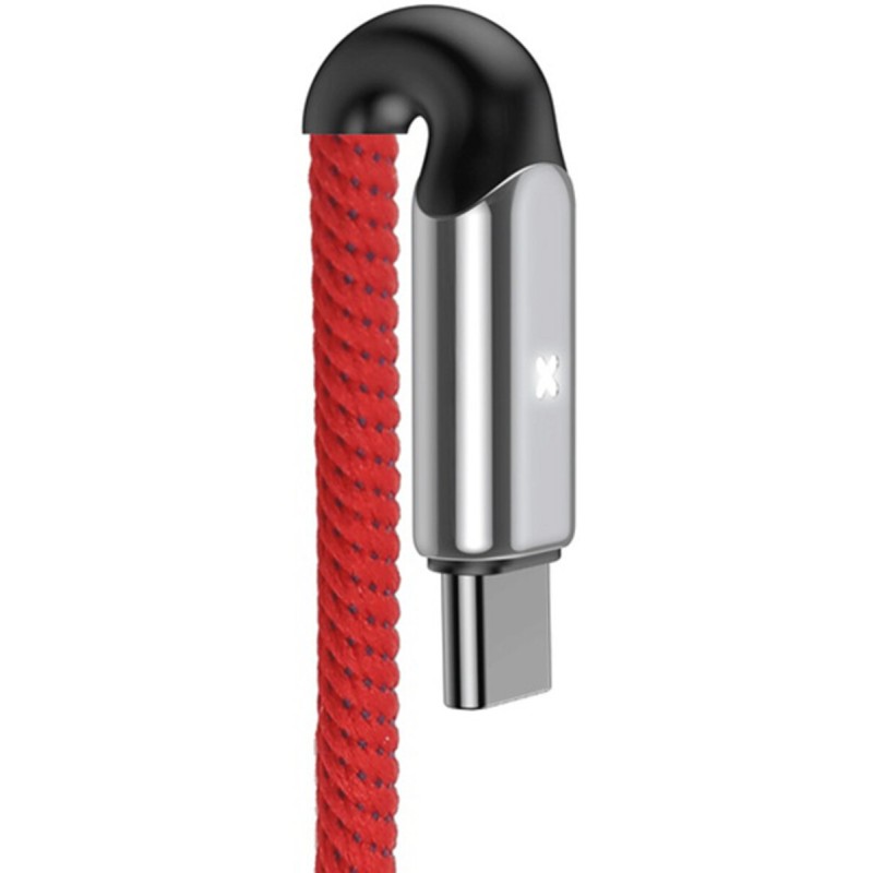Кабель Baseus X-type Light Cable For Type-C 3A 1m Red
