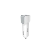 Автомобільний зарядний пристрій HOCO Z23 grand style dual-port car charger White
