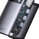 USB-Hub Baseus Metal Gleam Series 6-in-1 Multifunctional Type-C HUB Docking Station Gray (Type-C to HDMI*1+USB3.0*3+PD*1+VGA*1)