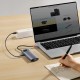 USB-Hub Baseus Metal Gleam Series 6-in-1 Multifunctional Type-C HUB Docking Station Gray (Type-C to HDMI*1+USB3.0*3+PD*1+VGA*1)