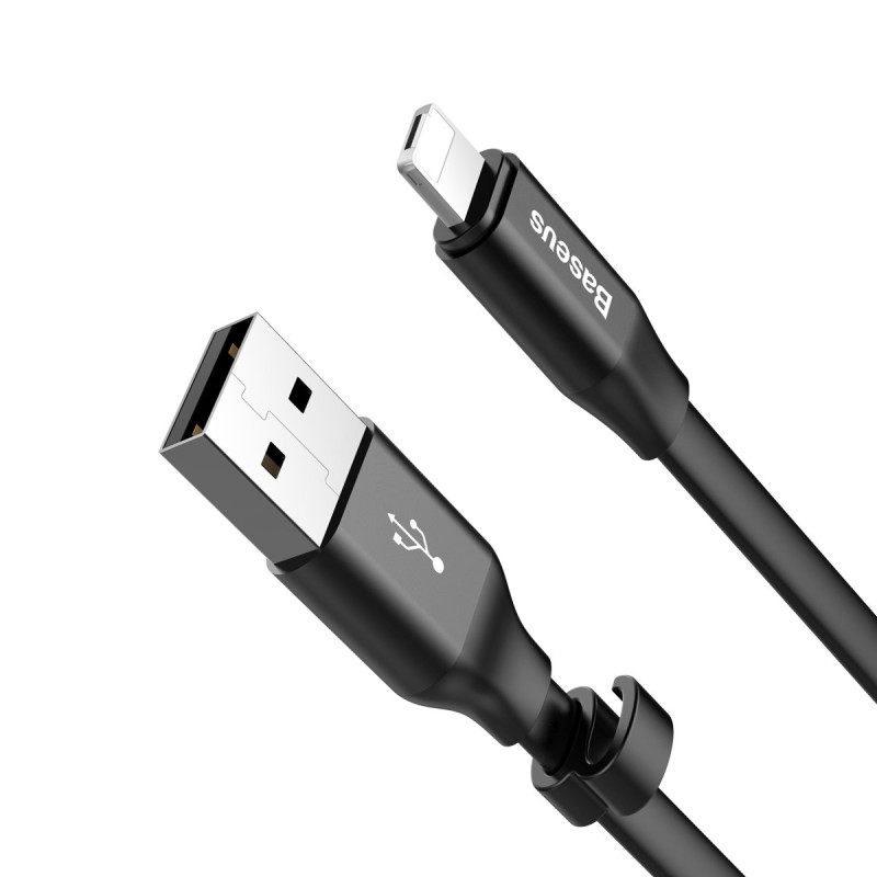 Кабель Baseus Two-in-one Portable Cable (Android/iOS) 1.2m Black