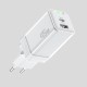 Мережевий зарядний пристрій Essager Zhiqi 45W GaN Travel Charger A+C EU  white (ECTCA-ZQB02-Z)