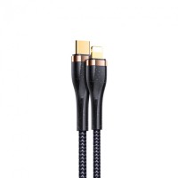 Кабель Usams US-SJ496 Type-C To IP 20W PD Fast Charging & Data Cable Raydan Series 1.2m Black