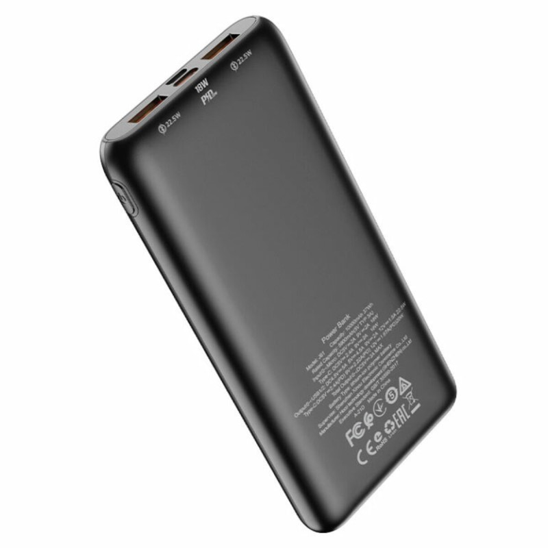 Зовнішній акумулятор HOCO J81 Fast Way 22.5W fully compatible power bank(10000mAh) Black