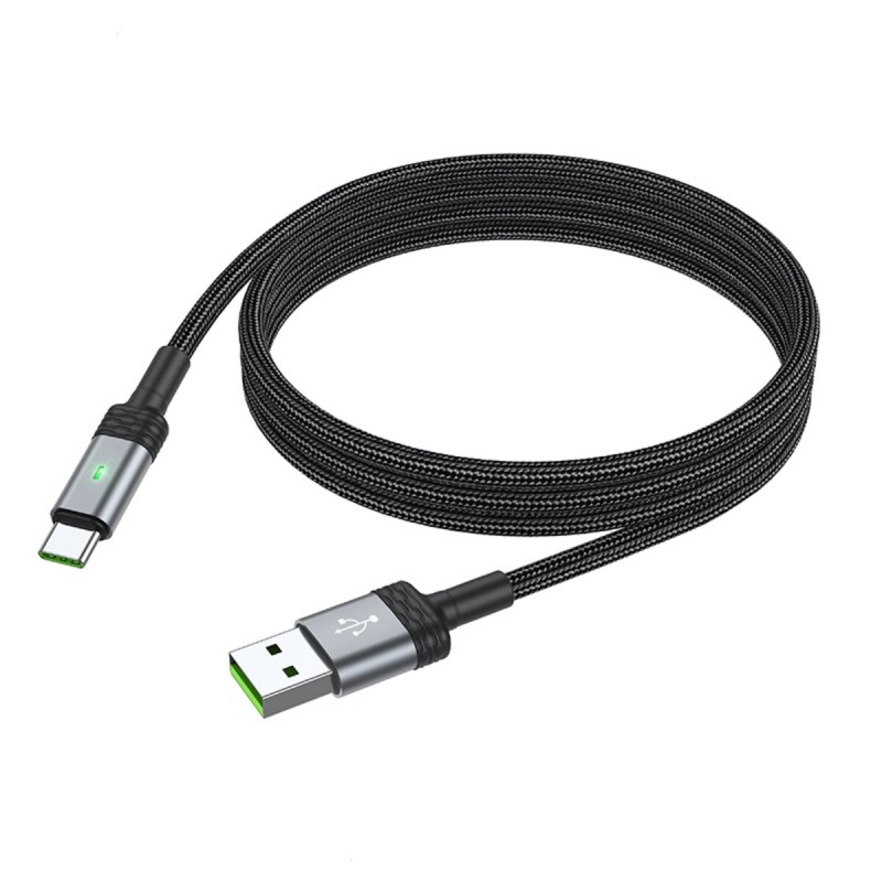 Кабель BOROFONE BU30 5A Lynk smart power-off charging data cable for Type-C Black