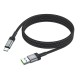 Кабель BOROFONE BU30 5A Lynk smart power-off charging data cable for Type-C Black