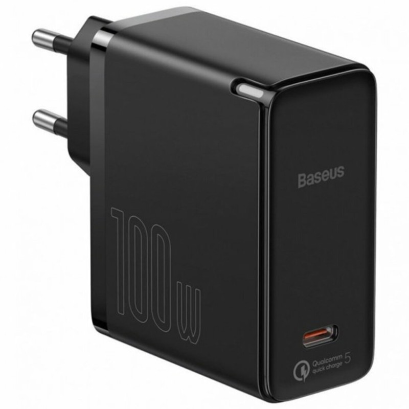 МЗП Baseus GaN2 Fast Charger 1C 100W Set Black (With Cable Type-C to Type-C 100W(20V/5A) 1.5m Black