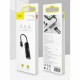 Кабель-перехiдник Baseus 3-in-1 iP Male to Dual iP & 3.5mm Female Adapter L52 Black