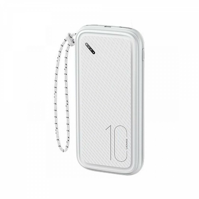 Зовнішній акумулятор Usams US-CD150 PB56 Power Bank with Lanyard 10000mah White