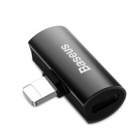 Кабель-перехiдник Baseus iP Male to Dual iP Female Adapter L46 Black