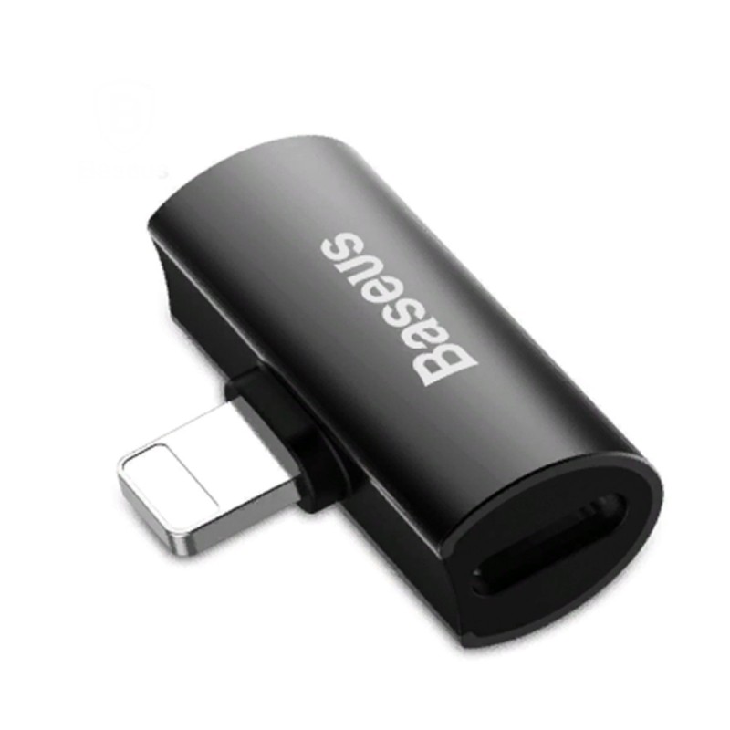 Кабель-перехiдник Baseus iP Male to Dual iP Female Adapter L46 Black