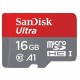 microSDHC (UHS-1) SanDisk Ultra 16Gb class 10 A1 (98Mb/s, 653x)