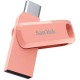 Flash SanDisk USB 3.1 Ultra Dual Go Type-C 128Gb (150 Mb/s) Peach