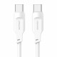 Кабель Usams US-SJ567 Type-C To Type-C PD 100W Data Cable Lithe Series 1.2m White