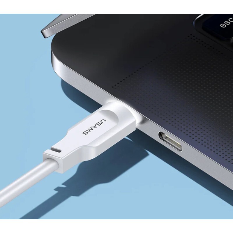 Кабель Usams US-SJ567 Type-C To Type-C PD 100W Data Cable Lithe Series 1.2m White