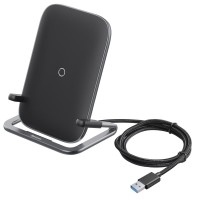 БЗП Baseus Rib Horizontal and Vertical Holder Wireless Charging 15W Black
