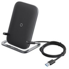 БЗП Baseus Rib Horizontal and Vertical Holder Wireless Charging 15W Black