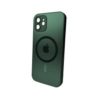 Чохол для смартфона AG Glass Matt Frame Color MagSafe Logo for Apple iPhone 12 Cangling Green