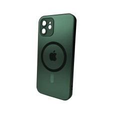 Чохол для смартфона AG Glass Matt Frame Color MagSafe Logo for Apple iPhone 12 Cangling Green
