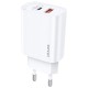 Мережевий зарядний пристрій Usams US-CC121 T35 QC3.0+PD3.0 Fast Charger 20W (EU) White