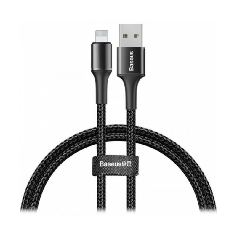 Кабель Baseus Halo Data Cable USB For IP 2.4A 0.5m Black