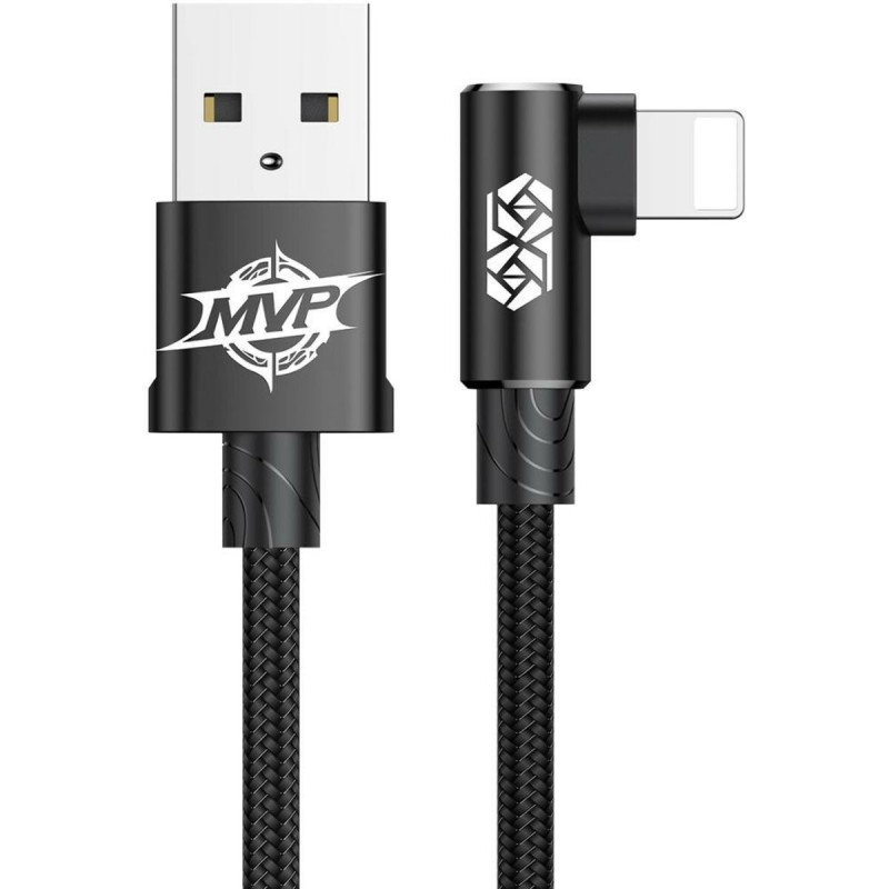 Кабель Baseus MVP Elbow Type Cable USB For IP 1.5A 2m Black