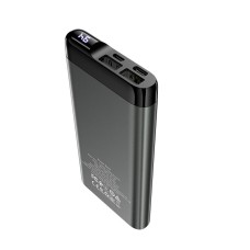 Зовнішній акумулятор BOROFONE BJ10 Golden Armor metal digital display 10000mAh Black