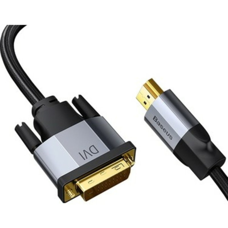 Кабель Baseus Enjoyment Series 4KHD Male To DVI Male bidirectional Adapter Cable 1m Dark gray
