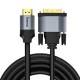 Кабель Baseus Enjoyment Series 4KHD Male To DVI Male bidirectional Adapter Cable 1m Dark gray