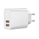 МЗП Baseus Speed Dual QC3.0 Quick charger U+U 30W EU White